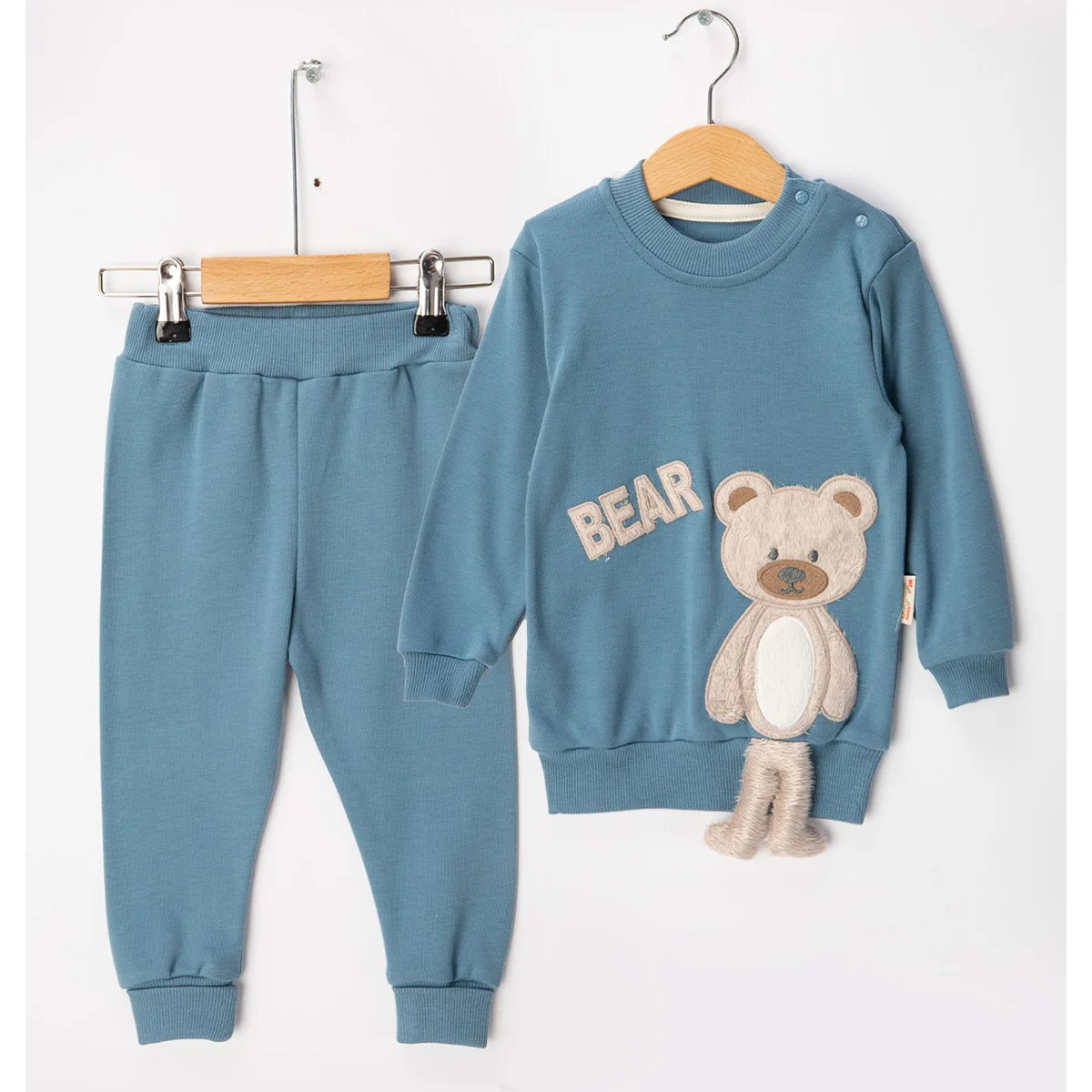 BEYAZ BEBEK ERKEK 9-12-18-24 AY BEAR PELUŞLU TAKIM