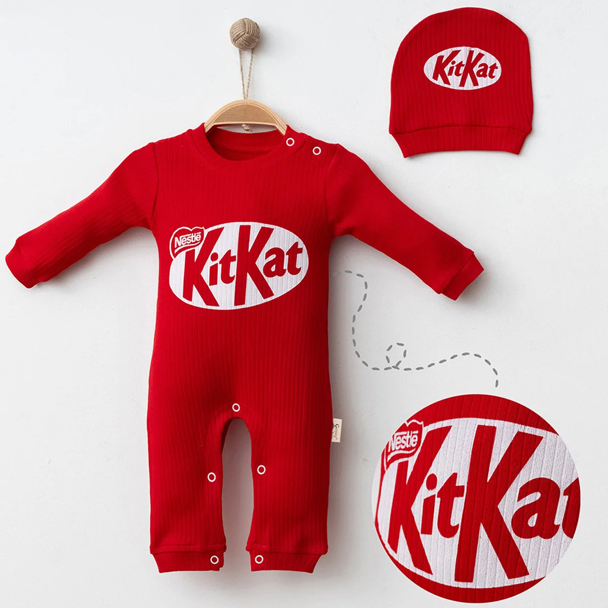 COŞAY BEBE UNISEX 6-9-12 AY RAPORLU ŞAPKALI TAKIM